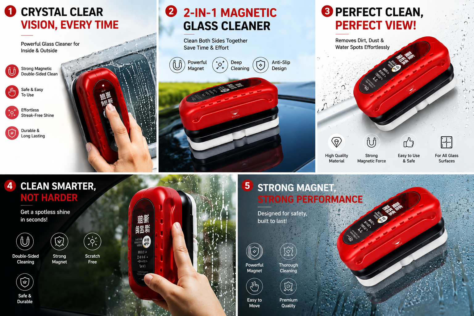 Automotive Oil Film Cleaning Brush, Glass Cleaning Board, Car Glass Oil Film Removal Cleaner