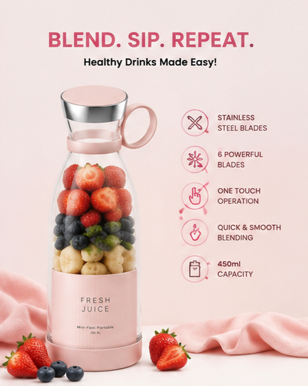 Portable Mini Blender for Fresh Juice