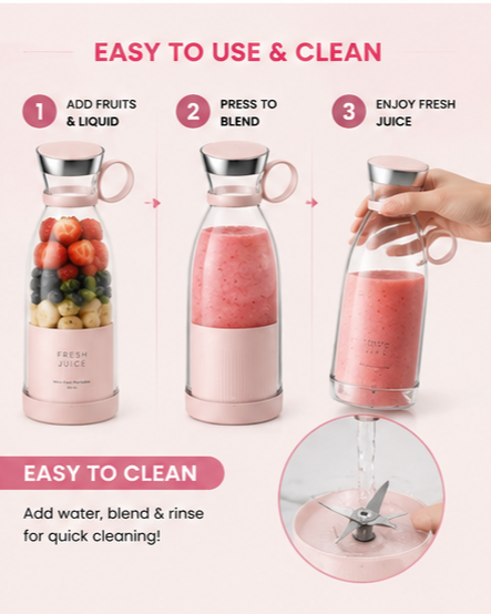 Portable Mini Blender for Fresh Juice
